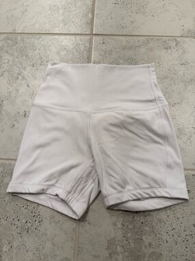 Lululemon White Biker Shorts